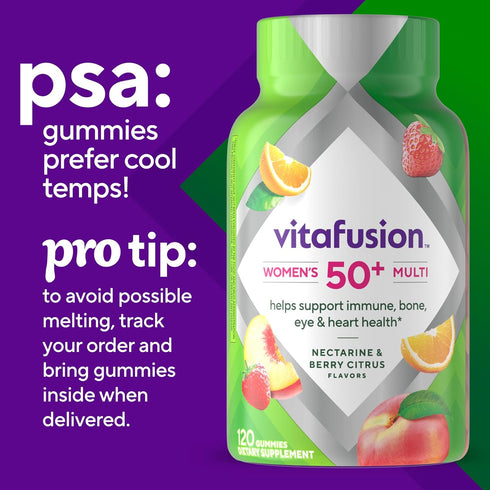 Vitafusion Women's 50+ Daily Multivitamin, Gummy Vitamins, 120 Ct...