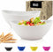 Wheat Straw Bowls Set of 2,Unbreakable Salad Bowls,Plastic Bowls Dishwasher & Microwave Bowls,Sturdy and Stackable Kitchen Bowls for Serving,Oatme...