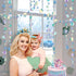Cheerland Iridescent Circle Garlands Under The Sea Party Decorations Holographic Ocean Party Hanging Streamers for Mermaid Birthday Bubble Backdro...