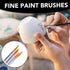 AROIC Small Paint Brushes Bulk,200 Pcs Nylon Hair Paint Brushes with Flat and Round Pointed Acrylic Paint Brushes,Craft Paint Brushes for Oil Wate...