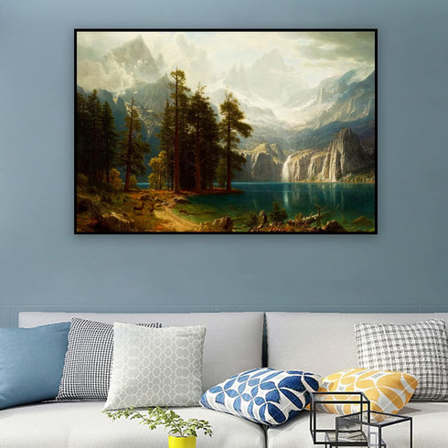 ZZPT Albert Bierstadt Art Prints - Sierra Nevada Albert Bierstadt Poster - Landscape Canvas Wall Art - Famous Paintings Posters Nature Wall Decor ...