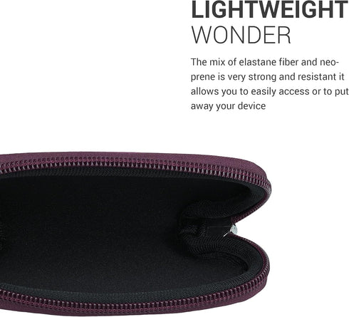 kwmobile Neoprene Case Compatible with Apple Magic Mouse 1/2 - Case for Mouse Soft Pouch Carry Bag - Berry...