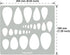 Aleks Melnyk No.151 Metal Stencil for Jewelry, Shape Earring Teardrops Cutouts Stencil, Lapidary Template for Cabochons, Tear Drop, Jewelry Making...