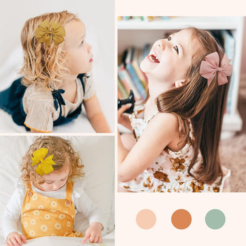 40PCS 3 Inch Hair Bows for Girls Grosgrain Ribbon Toddler Accessories with Alligator Clip Bow Baby Kids Teens...