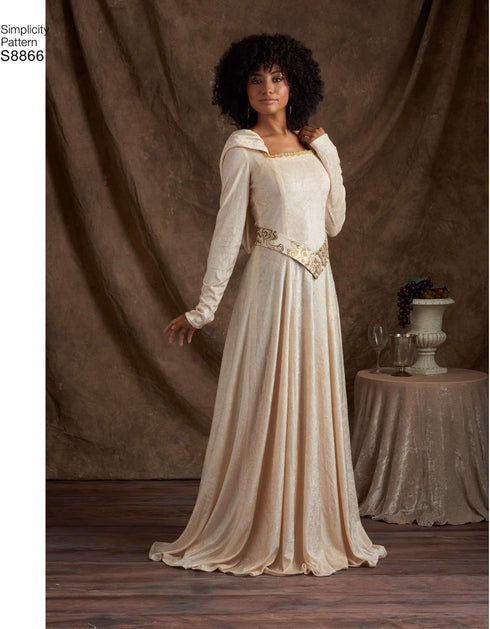 Simplicity Women's Fantasy Cosplay Costume Gown Sewing Patterns, Sizes 14-22...