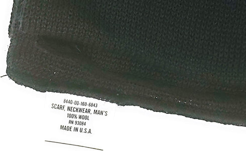 Government Issue Military GI Wool Scarfs Olive Drab, 55" length...