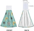 Mid-Century Modern Pattern Hanging Kitchen Towels 2 Pieces 1950s Retro Style Atomic Hand Bath Yowels Dish Towels Tie Towel Tea Towels for Bathroom...