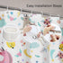 Emvency Shower Curtain Kids Rainbow Blue Pattern Unicorns Pink Baby Girl Animal Arrow Beautiful Waterproof Polyester Fabric 72 x 72 Inches Set wit...