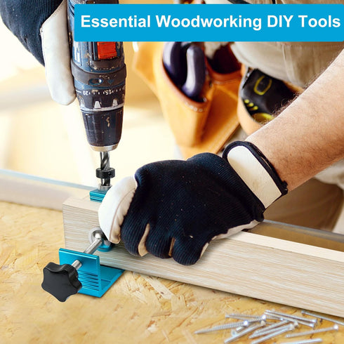 Pocket Hole Jig Kit Dowel Drill Joinery Screw Kit Carpenters Wood Woodwork Guides Joint Angle Tool All-In-One Drill Hole System Set -Upgrade Versi...