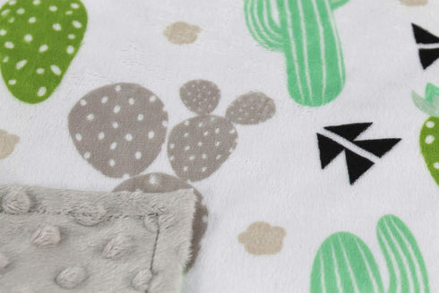 Top Tots Baby Blanket - Green Grey Cactus...