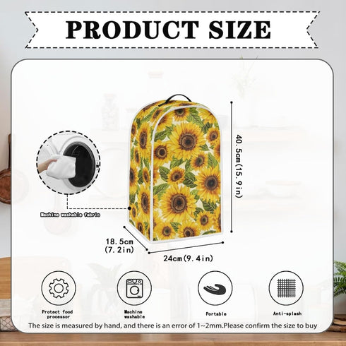 Sunflower Blender Cover Dust Protection Washable Blender Protectors Case Small Appliance Cover Home House Decoration Anti Fingerprint...
