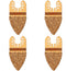 4 Pcs Finger Carbide Oscillating Multitool Blades for Grit Grout Mortar Concrete Masonry XG401F...
