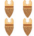 4 Pcs Finger Carbide Oscillating Multitool Blades for Grit Grout Mortar Concrete Masonry XG401F...