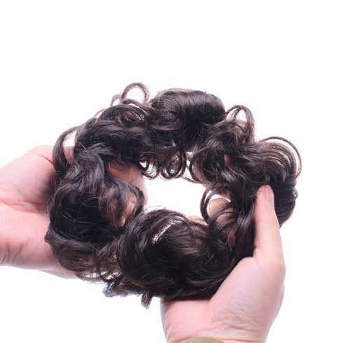 Onedor® Ladies Synthetic Wavy Curly or Messy Dish Hair Bun Extension Hairpiece Scrunchie Chignon Tray Ponytail (1#-Black)...
