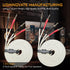 2 Pack 14 AWG OFC Speaker Cable with Pin Banana Plugs, Craft-made HiFi 1.5m/4.9Ft White Square Speaker Wire With Gold-plated Banana Plugs, Speaker...