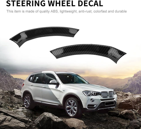 Covers, Qiilu Car Interior Steering Wheel Decorative Decor Cover Trim for Stelvio/Giulia...