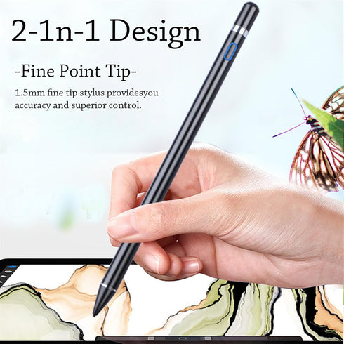 Stylus Pens Compatible for iOS&Android Touch Screens, iPad Pencil with Dual Touch Function, Fine Point Rechargeable Stylus Pen for iPad/iPad Air/M...
