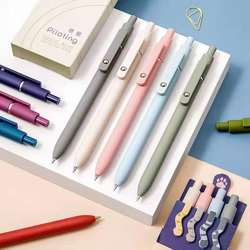 10 Pcs Gel Pens,Retractable Quick Dry Gel Ink Pen, Fine Point 0.5mm Black Ink Rolling Ball Gel Pens,Cute Gel Pens Aesthetic Pens, for Home School ...