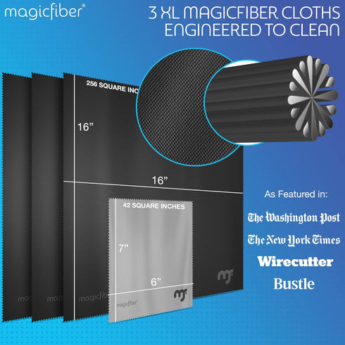 MagicFiber Extra Large Microfiber Cleaning Cloth - Premium Cloth for TV, Screens, Windows, Mirrors & More...