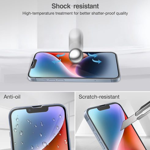 ProCase 2 Pack Screen Protector for iPhone 14 / iPhone 13 / iPhone 13 Pro 6.1 Inch, Tempered Glass Screen Film Guard for iPhone 14 2022 / iPhone 1...
