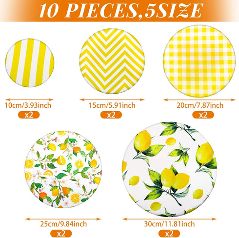 10 Pack Cloth Bowl Covers for Bread Rising Reusable Fabric Bowl Covers 5 Size Stretch Elastic Food Storage Container Covers Cotton Bread Bowl Cove...