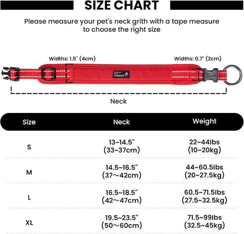 EXCELLENT ELITE SPANKER Classic Dog Collar PU Material Pet Collar with Buckle Adjustable for Small Medium Large Dogs Walking Training Black Red Bl...