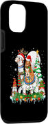 iPhone 12/12 Pro Santa Sheltie Riding Reindeer Llama Xmas Colorful Floral Case...