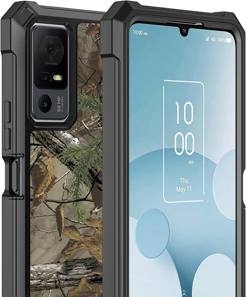 Ailiber for TCL 505 Phone Case, Jitterbug Smart 4/TCL 40 T/TCL 40XL Case with Screen Protector, Dual Layer Protection, Shockproof Corner TPU Bumpe...