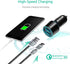 Fast USB Car Charger, Arttron Quick Charge 3.0 24W 4.8A Car Charger Adapter. with 3ft USB Type C &Micro 2 in 1 Fast Charging Cable,for iPhone/Sams...