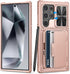 for Samsung Galaxy S24 Ultra Case with Card Holder (Store 4-5 Cards) & Slide Lens Cover & Stand, Military Grade Drop Protection, Shockproof Wallet...