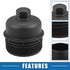 Engine Oil Filter Housing Cover Cap 26351-3C250 for Kia Sedona Borrego 3.8L 2009-2010 Plastic Black...