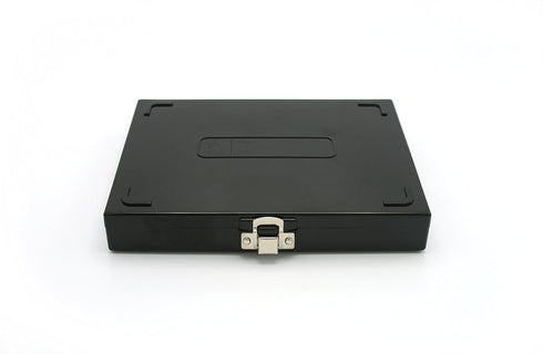 Heathrow Scientific 100 Place Microscope Slide Box, Cork Lining, Nickel-Plated Clasp, Black...