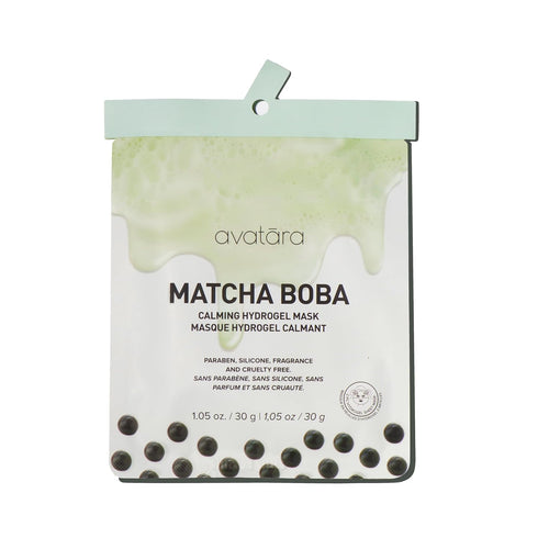 Avatara - Matcha Boba Hydrogel Mask, Facial Masks Skincare Essential, 2-Piece Cooling & Hydrating Mask with Multi-Hyaluronic Combo & Ceramides, 30...