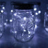 6 Pack Mason Jar Lights, 20 LED Solar Cold White Fairy String Lights Lids Insert for Garden Deck Patio Party Wedding Christmas Decorative Lighting...