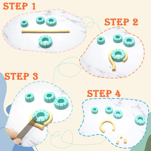 TAINSKY 4 Pcs Polymer Clay Hoop Guide, Polymer Clay Cutters for Polymer Clay Jewelry Making, Plastic Hoop Earring Maker Guide for Polymer Clay Ear...