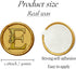 50Pcs Gold & Gold Wax Seal Stickers Handmade Vintage Botanical Leaves Adhesive Letter Wax Stickers for Wedding Party Invitations, Envelope, Gift W...