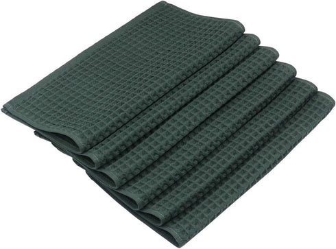 100% Natural Cotton Kitchen Towels Dish Towels Classic Waffle Weave Dish Cloths, Soft Ultra Absorbent Kitchen Hand Towel, Fast Drying Lightweight ...