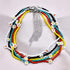 Colorful Sunflowers Beaded Choker Bohemian Daisy Flowers Necklace Handmade Summer Boho Resin Seeds Beads Collar Clavicle Choker Necklaces for Wome...