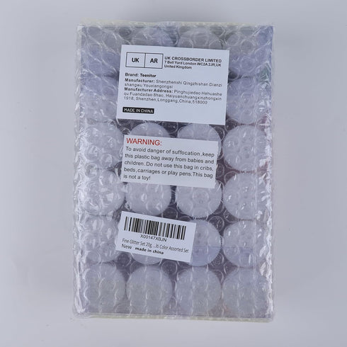 Teenitor Fine Glitter for Crafts Set, 24 Jars Hair Glitter for Kids Face and Body Glitter, Extra Fine Glitter for Resin Craft Glitter, Nail Glitte...