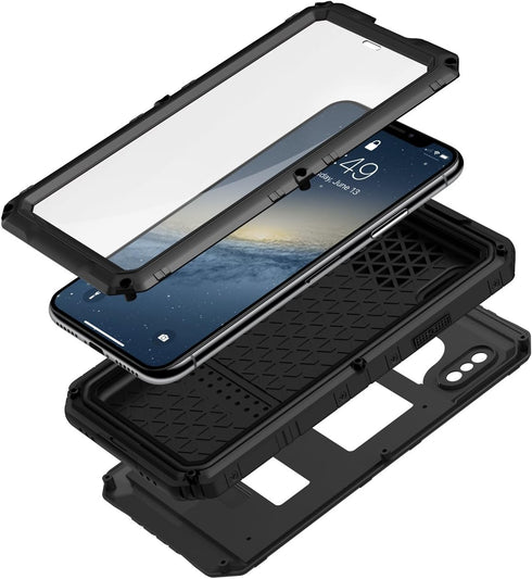 seacosmo Waterproof Case for iPhone X with Built-in Screen Protector, 360 Full Body Protective Cover, Military Grade Rugged Heavy Duty Shell, Shoc...