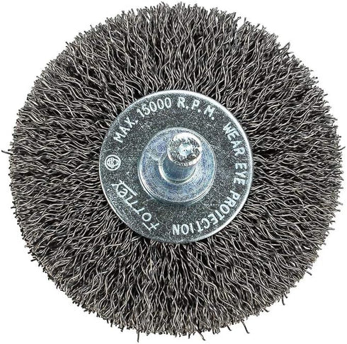 Forney 60015 Wheel Brush, Coarse Crimped Wire with 1/4-Inch Shank, 2-1/2-Inch...