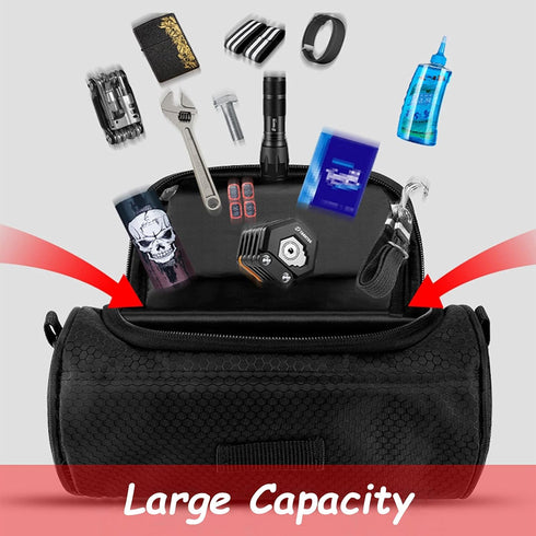 Bike Handlebar Bag, Waterproof Bicycle Front Storage Bag, Bike Phone Holder Accessories, Transparent Pouch Touch Screen with Removable Shoulder St...