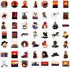 50 pcs- RDR 2 Stickers R Star Games PVC Material Cartoon American Drama Characters Decoration Cell Phone case Luggage Waterproof Stickers Laptop S...