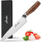 Chef Knife, Razor Sharp 8 Inch Kitchen Knife with Ebana Wood Handle High Carbon Stainless Steel Professional Cooking Chef's Knives with Gift Box...