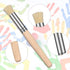 Wooden Stencil Brushes Natural Stencil Bristle Brushes Dome Art Painting Brushes Wood Paint Template Brush for Acrylic Oil Watercolor Art Painting...