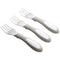 ECR4Kids My First Meal Pal Stainless Steel Forks, Toddler Silverware, White, Light Grey, 3-Pack...