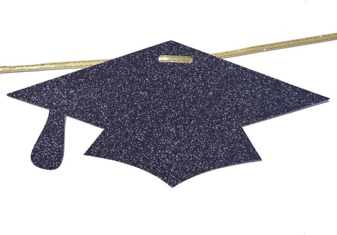 Educated AF Glitter Banner Sign for Graduation Party Decor Congrats Grad Bunting Decorations Gold Glitter...