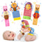 Baby Wrist Rattle Socks and Foot Finder Set Baby Rattles Toys for 0-12 Month, Infant Girl Boy Toys for Babies 3-6 Months, Newborn Hand & Foot Toys...