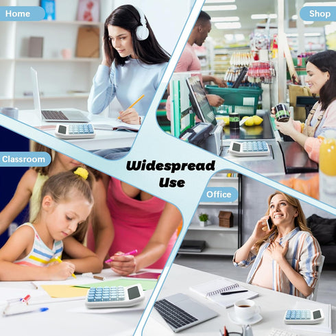 Blue Calculator, UPIHO Standard Calculator,Gradient Blue Calculator with 12 Digit Display and Big Buttons,Blue Office Supplies and Desk Accessorie...