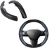 Steering Wheel Cover for Tesla Model 3 Model Y Wrap Protector,Carbon Fiber Finishes Design, Interior Modification Auto Tesla Model Y / 3 Accessori...